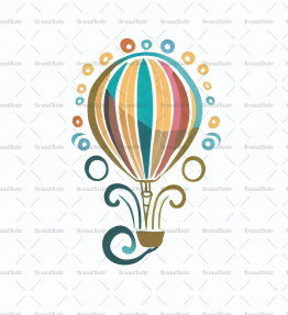 Verspielter Heißluftballon